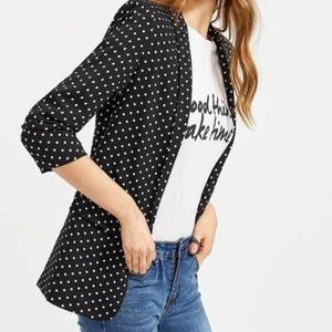 US Polo Association navy white polka dot blazer